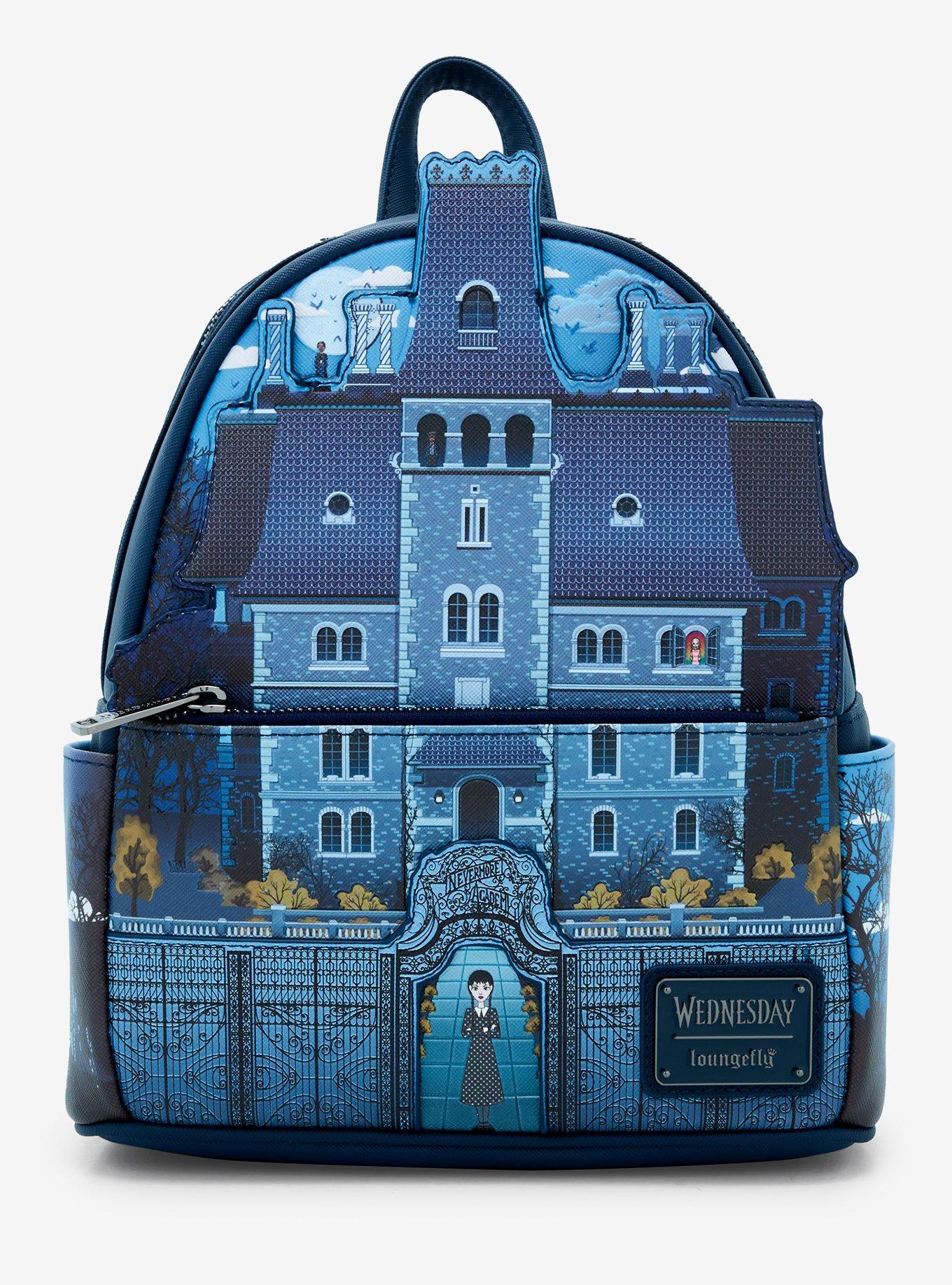 Loungefly Wednesday Nevermore Academy Figural Glow-in-The-Dark Mini Backpack, , hi-res