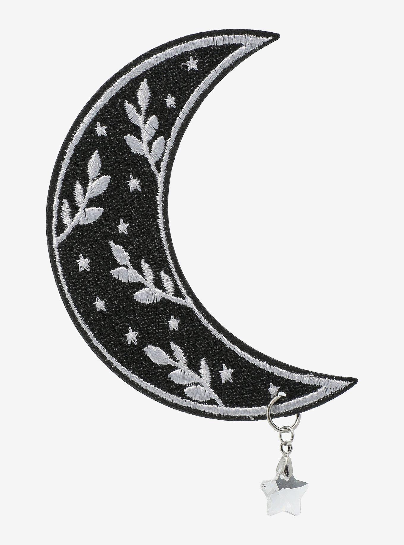 Floral Moon Star Charm Patch, , hi-res