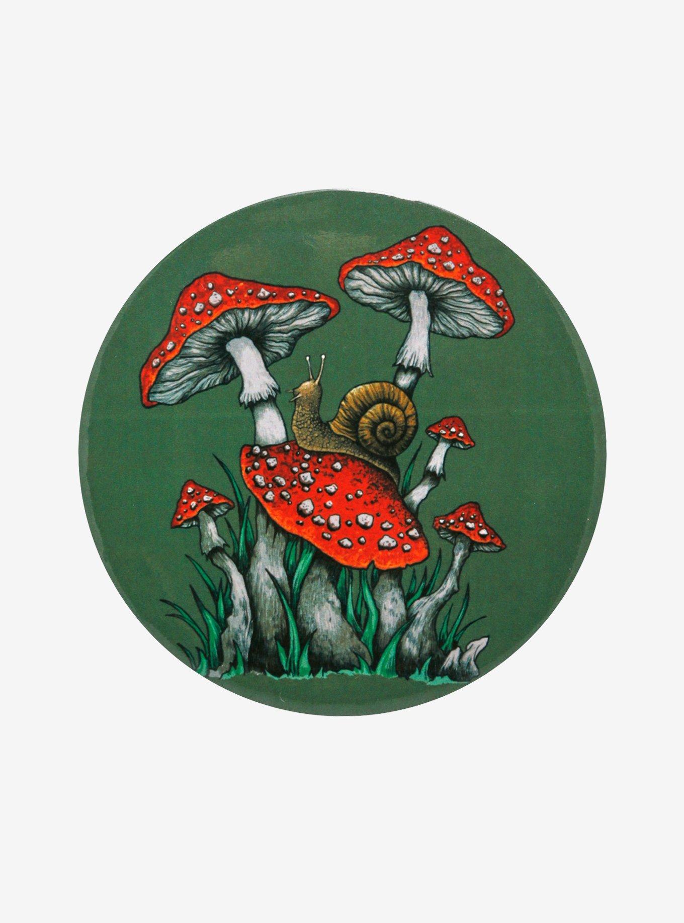 Snail Mushroom 3 Inch Button, , hi-res