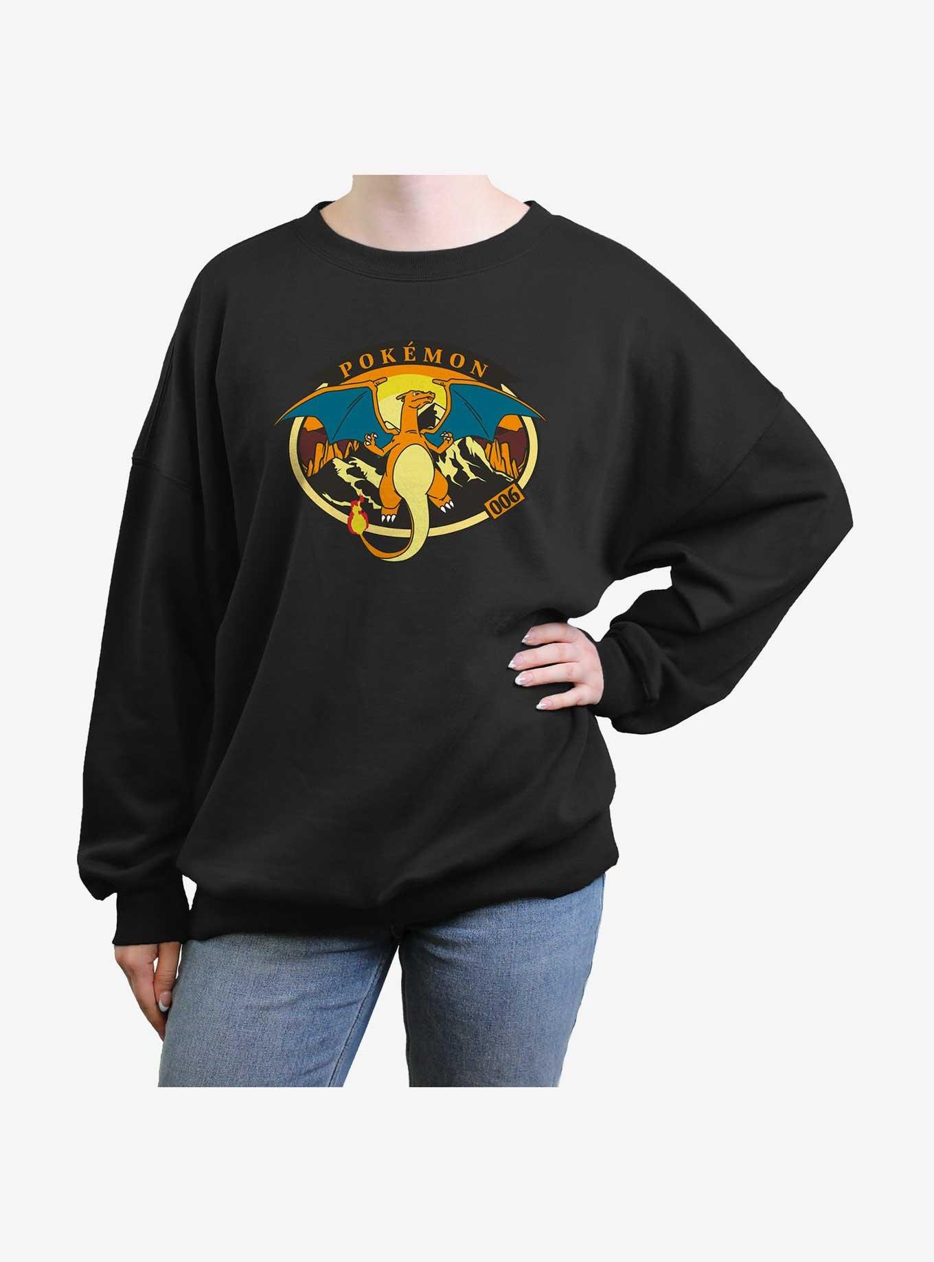 Pokemon Volcano Charizard Womens Oversized Sweatshirt