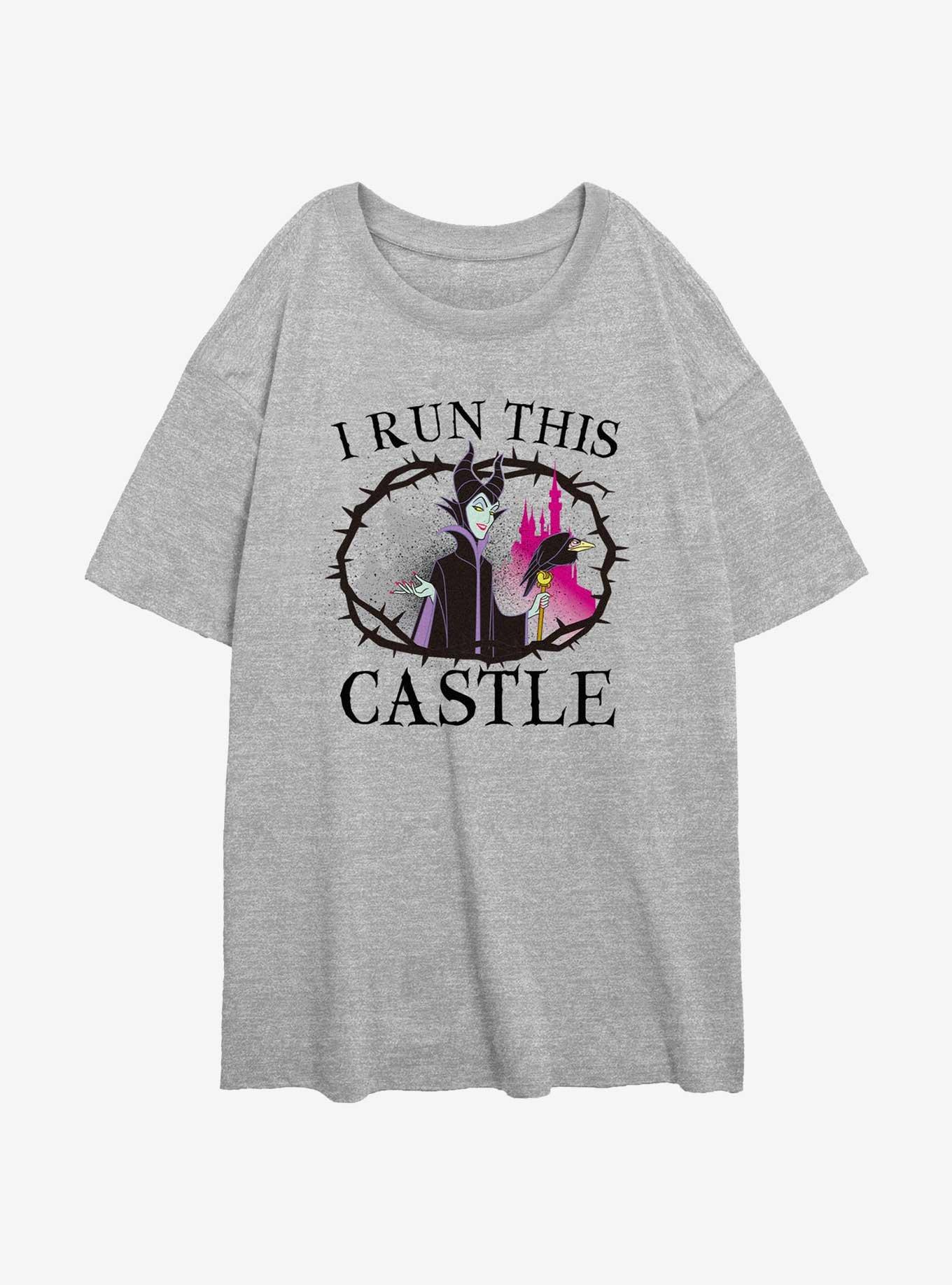 Disney Villains Maleficent I Run This Castle Womens Oversized T-Shirt