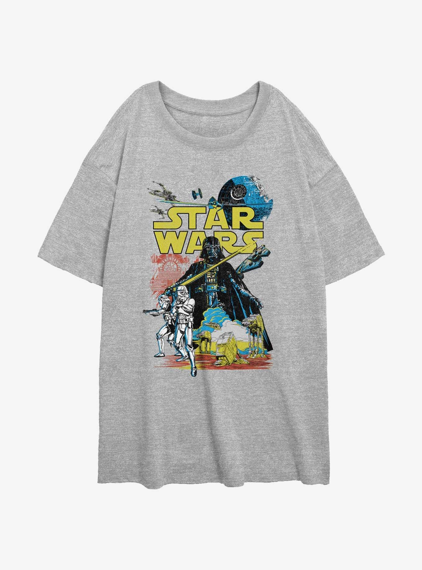 Star Wars Rebel Classic Womens Oversized T-Shirt, ATH HTR, hi-res