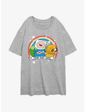 Adventure Time Jake & Finn Besties Forever Womens Oversized T-Shirt, , hi-res