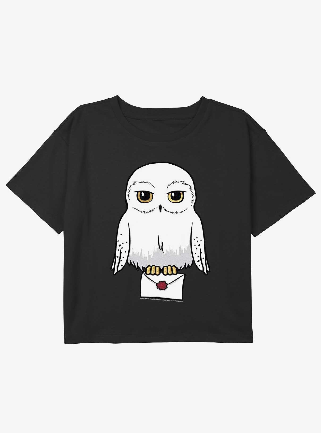 Harry Potter Anime Hedwig Mail Youth Girls Boxy Crop T-Shirt, , hi-res