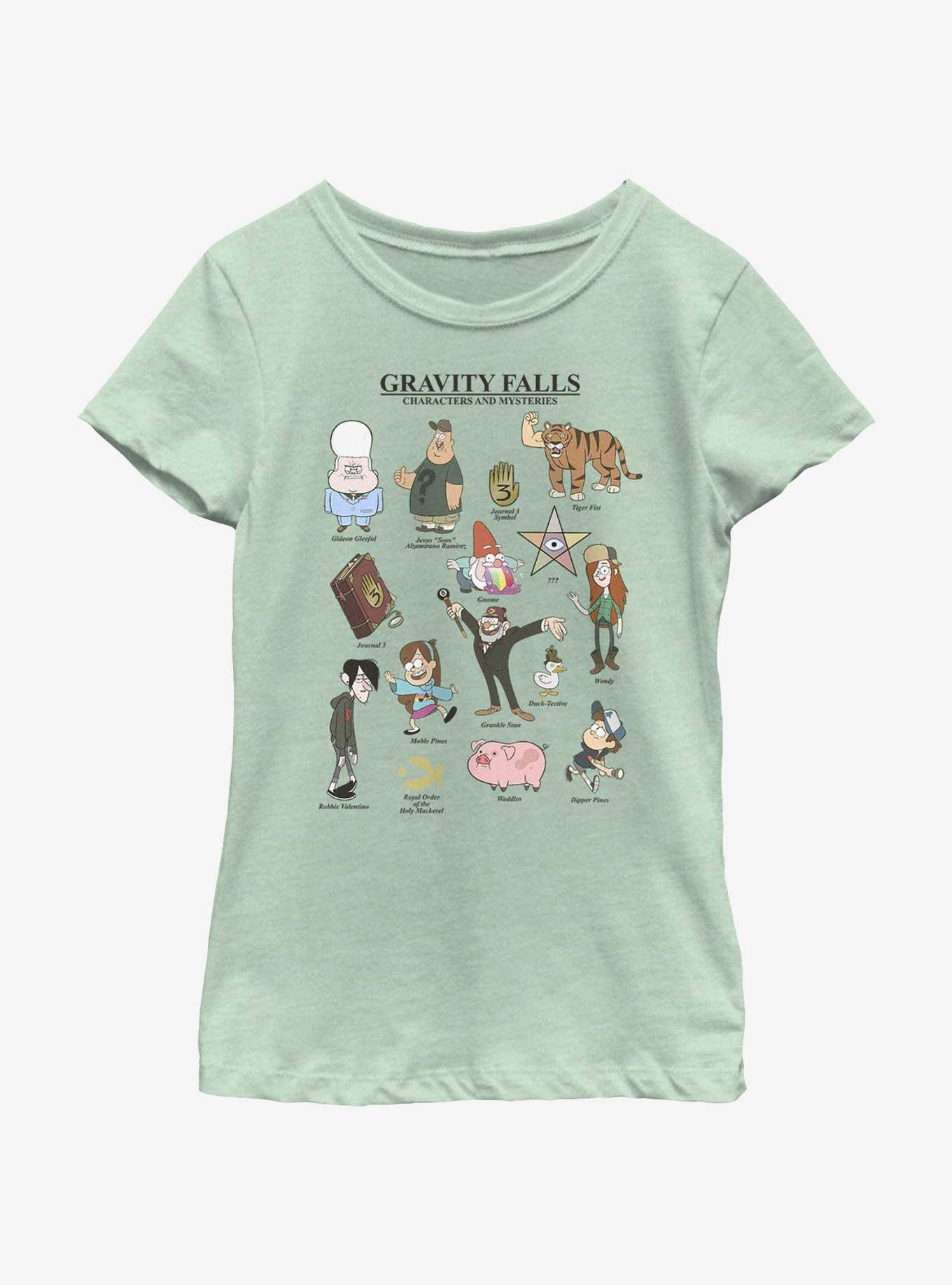 Disney Gravity Falls Characters & Mysteries Youth Girls T-Shirt