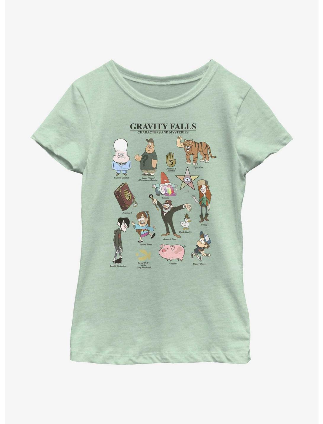 Disney Gravity Falls Characters & Mysteries Youth Girls T-Shirt, MINT, hi-res