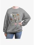 Disney Gravity Falls Characters & Mysteries Womens Oversized Sweatshirt, HEATHER GR, hi-res