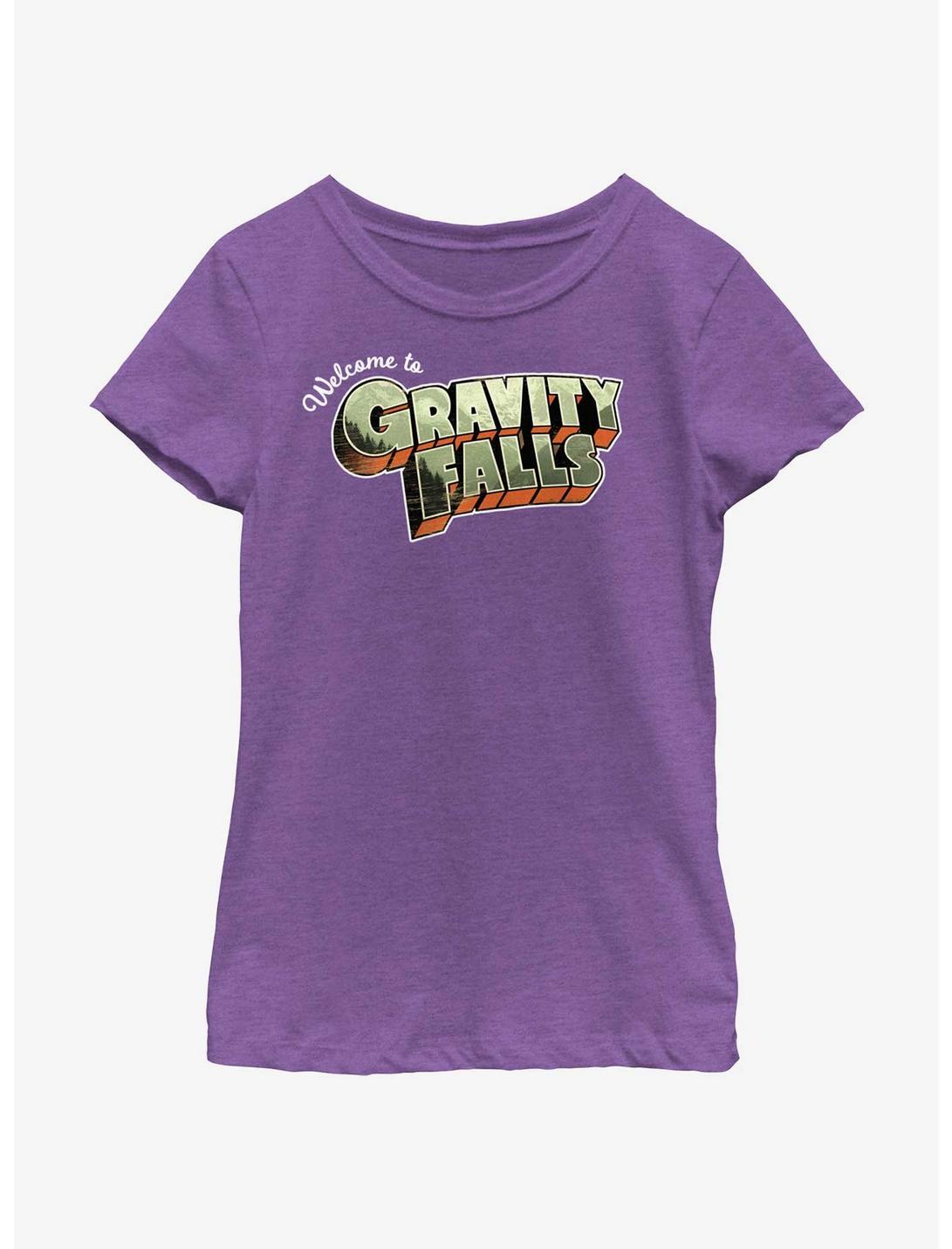 Disney Gravity Falls Welcome Destination Youth Girls T-Shirt, PURPLE BERRY, hi-res