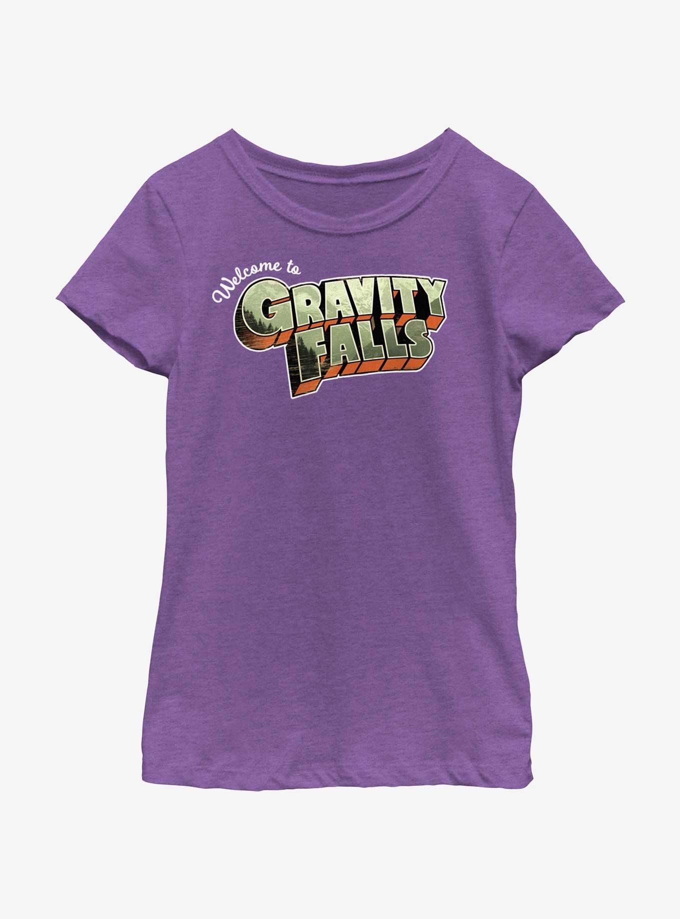Disney Gravity Falls Welcome Destination Youth Girls T-Shirt, PURPLE BERRY, hi-res