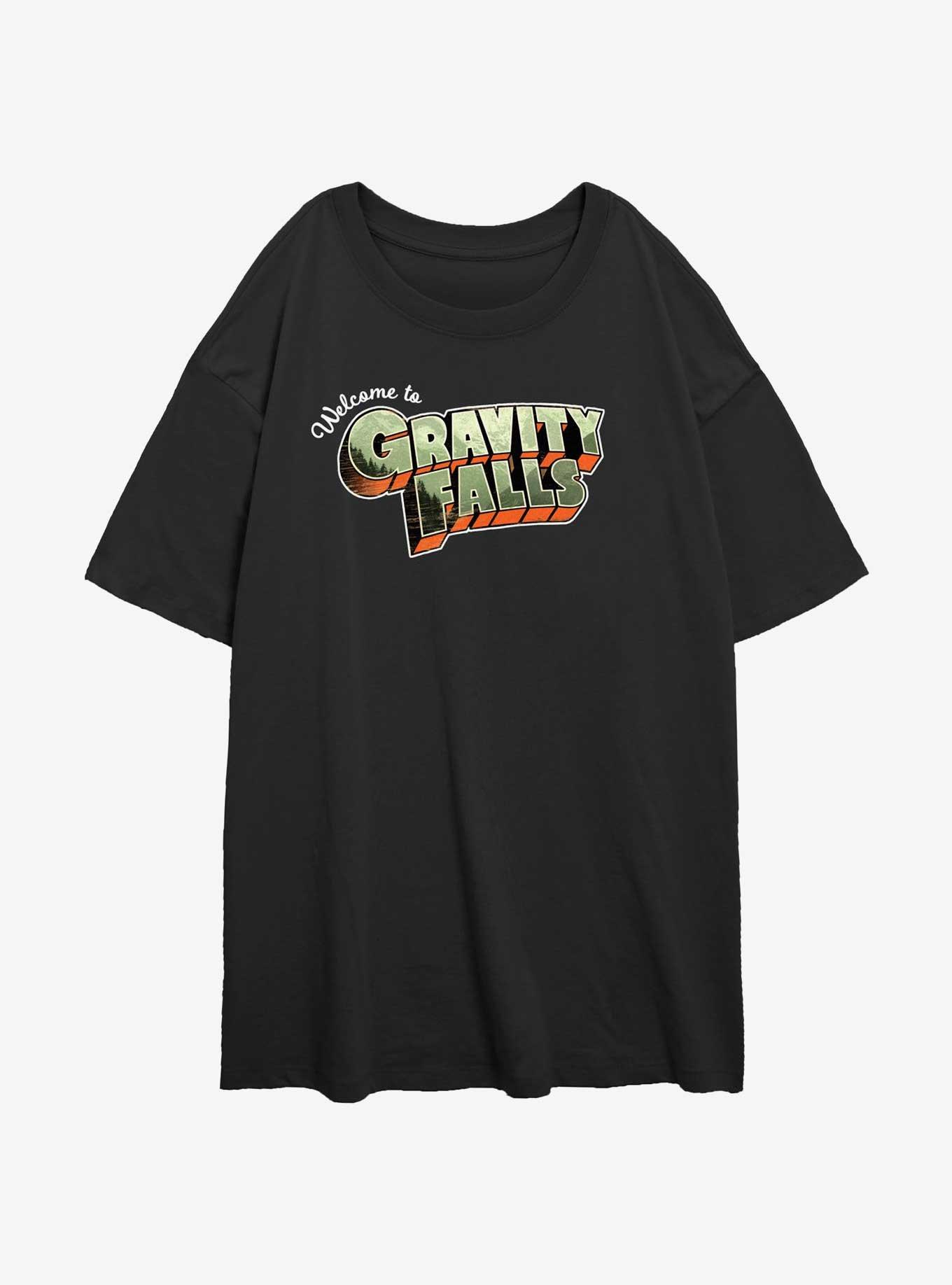 Disney Gravity Falls Welcome Destination Womens Oversized T-Shirt