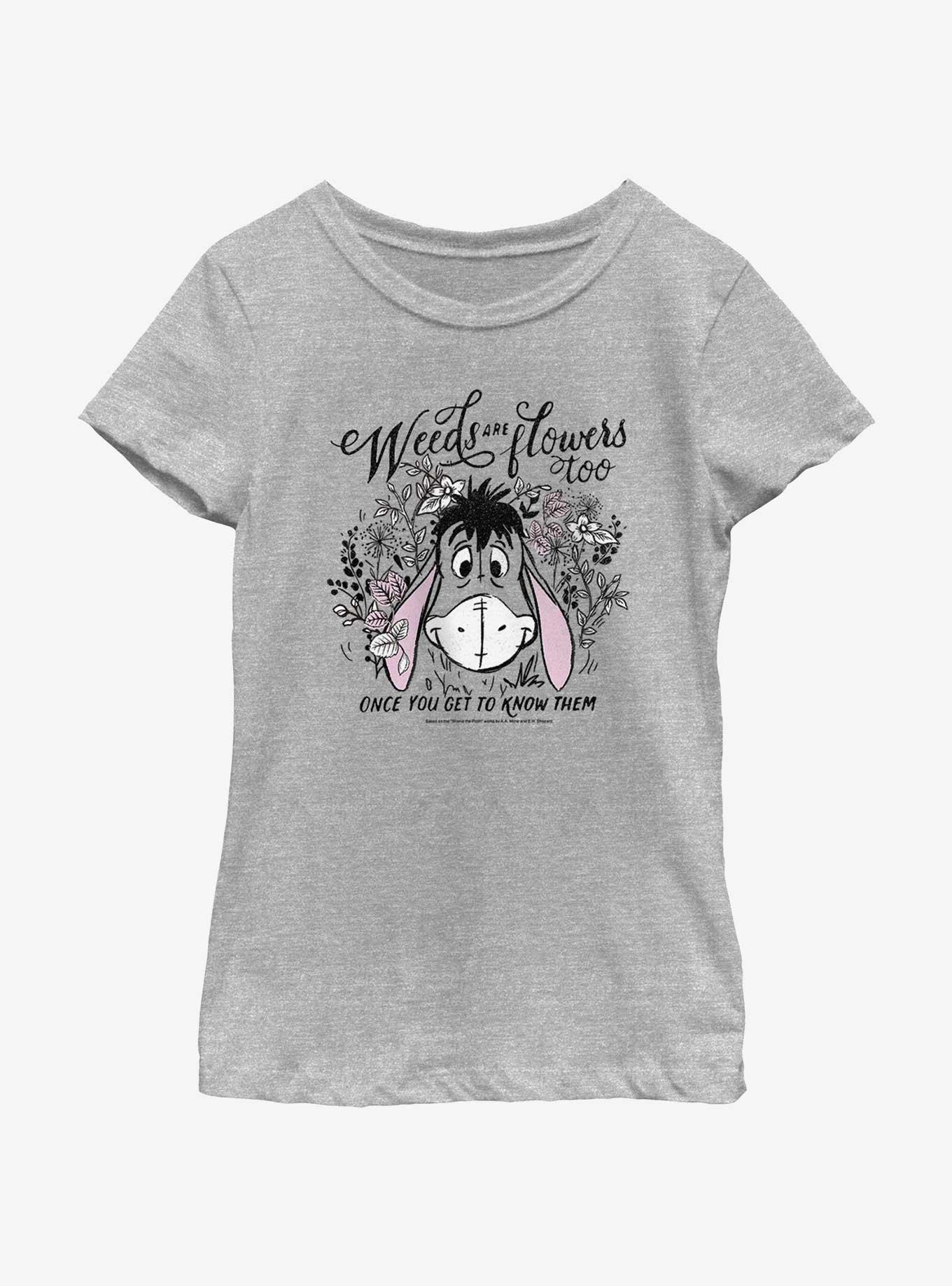 Disney Winnie The Pooh Eeyore Weeds Are Flowers Too Youth Girls T-Shirt