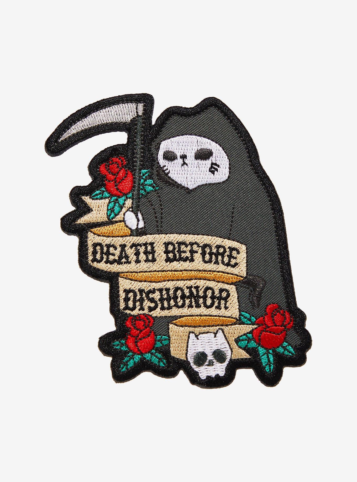 Horror Cat Tattoo Banner Patch, , hi-res
