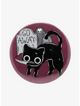Go Away Cat Tombstone 3 Inch Button, , hi-res