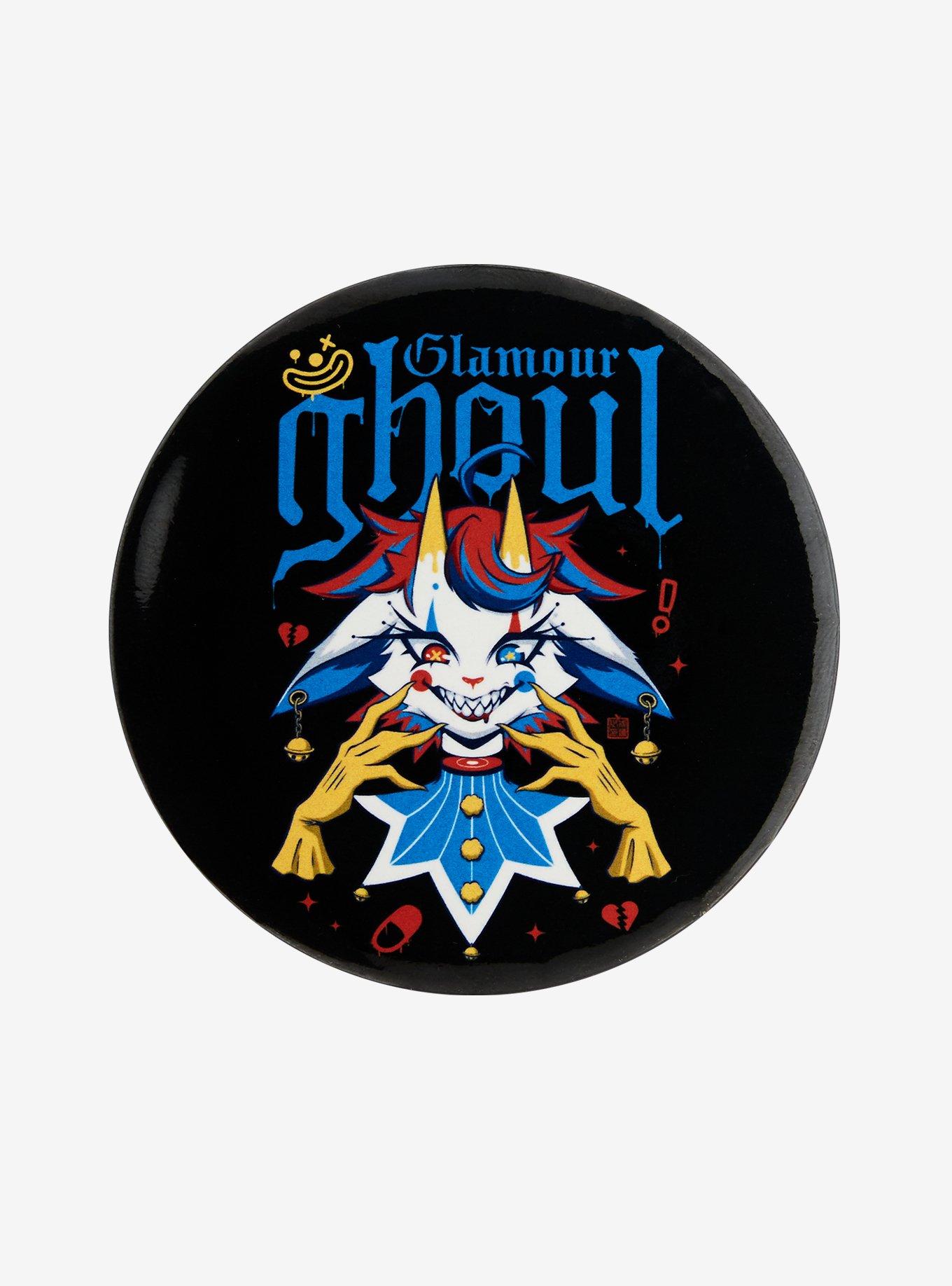 Glamour Ghoul 3 Inch Button By Square Apple Studios, , hi-res