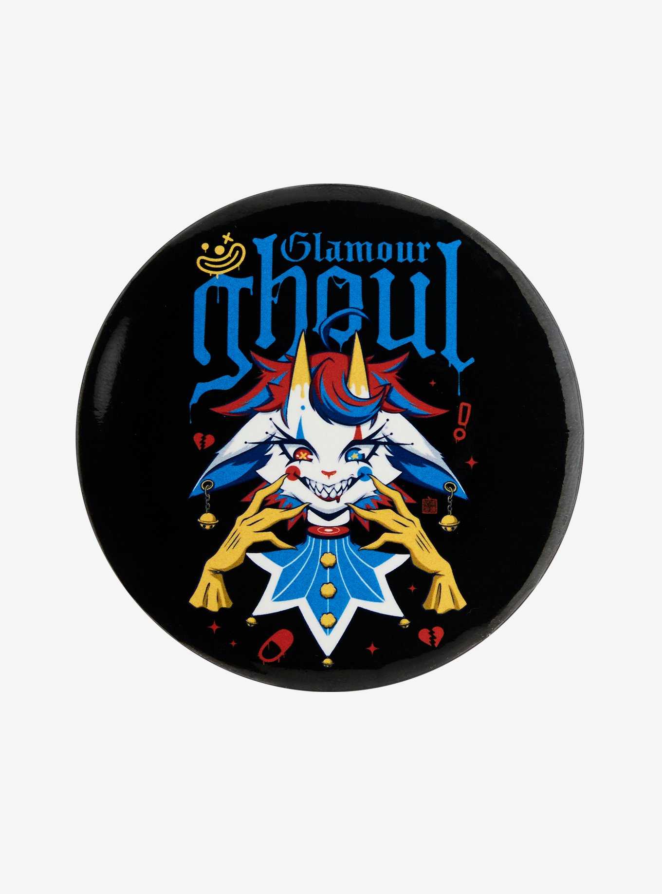 Glamour Ghoul 3 Inch Button By Square Apple Studios, , hi-res