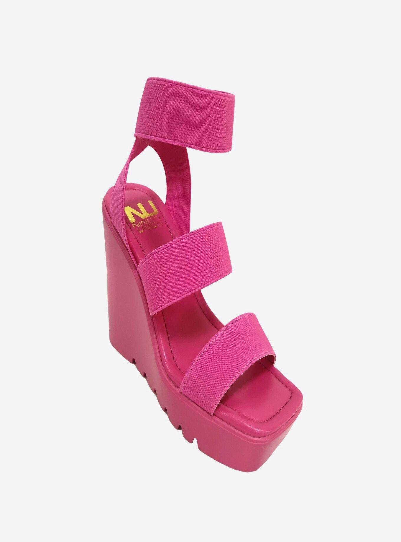 Paige Wedge Sandal Fuchsia, , hi-res