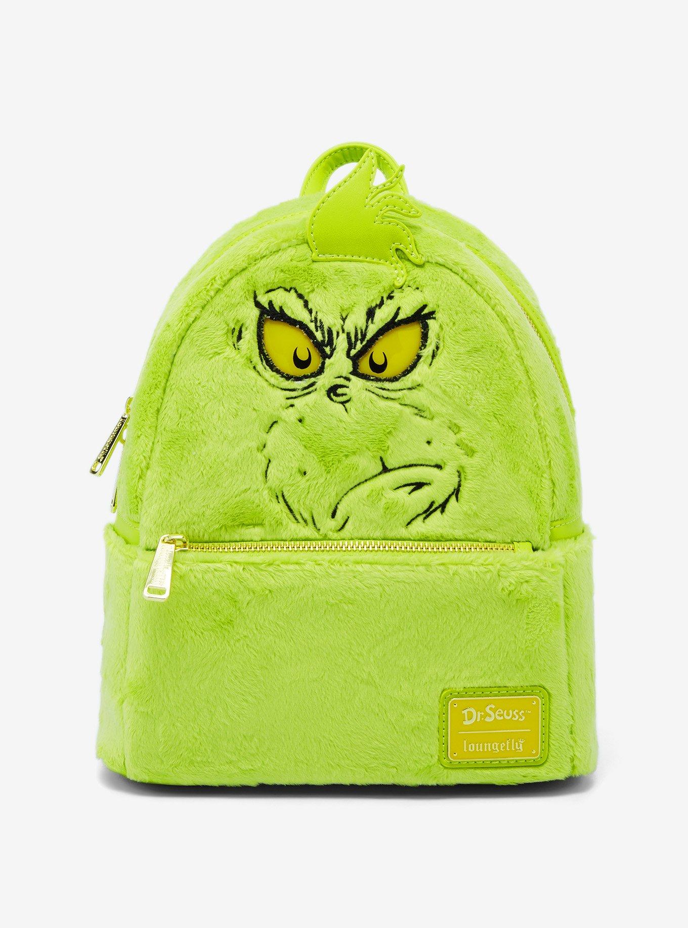 Loungefly Grinch Backpack - Green and Red Dr Seuss Loungefly Mini Backpack - How the Grinch Stole  main image 4
