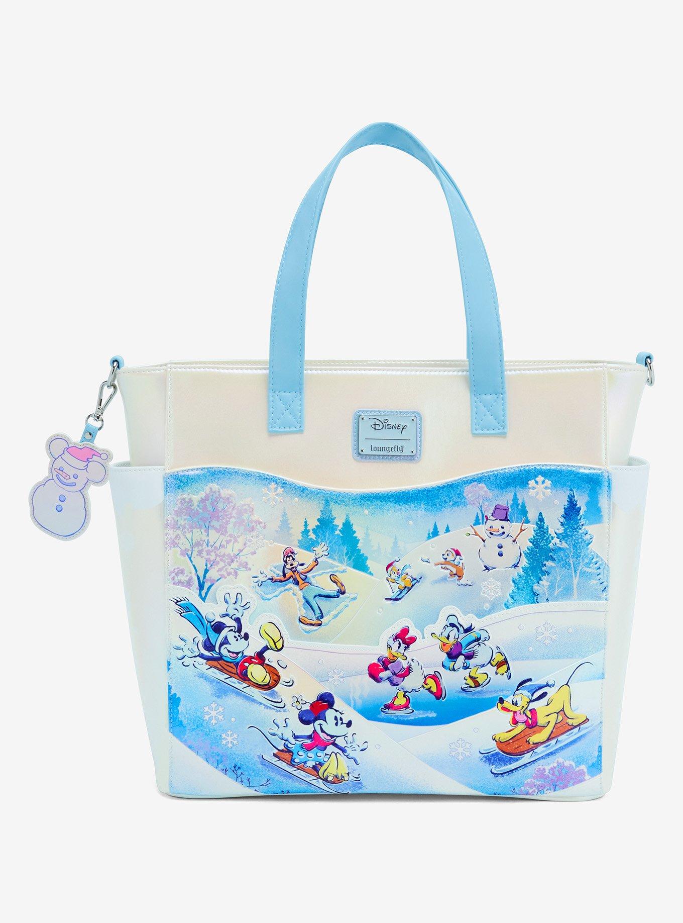 Loungefly Disney Mickey Mouse And Friends Winter Wonderland Convertible Tote Bag Amazon.com: Loungefly Disney Mickey and Friends Winter  main image 4