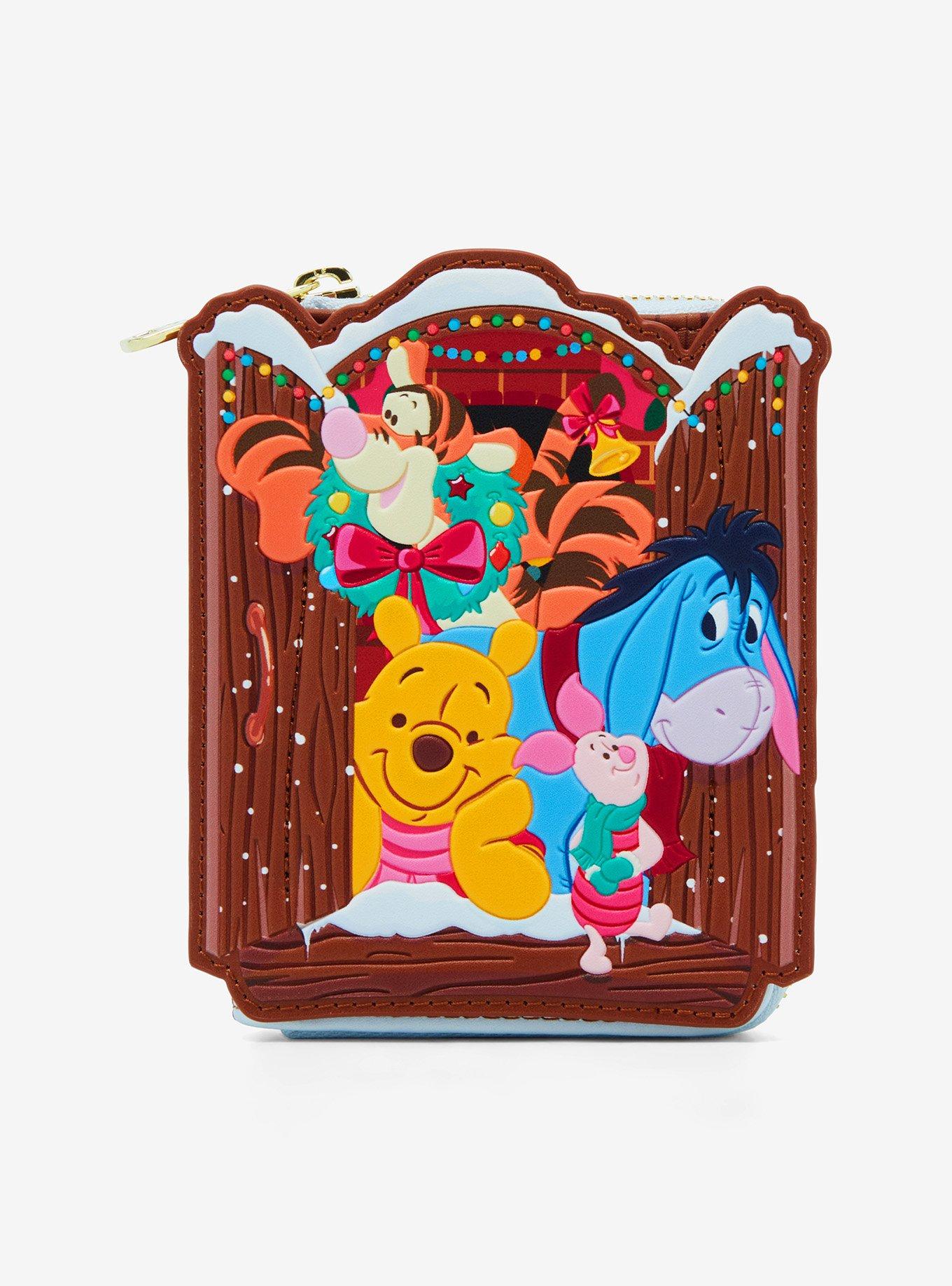 Loungefly Disney Winnie The Pooh Holiday Glow-In-The-Dark Mini Zipper Wallet, , hi-res