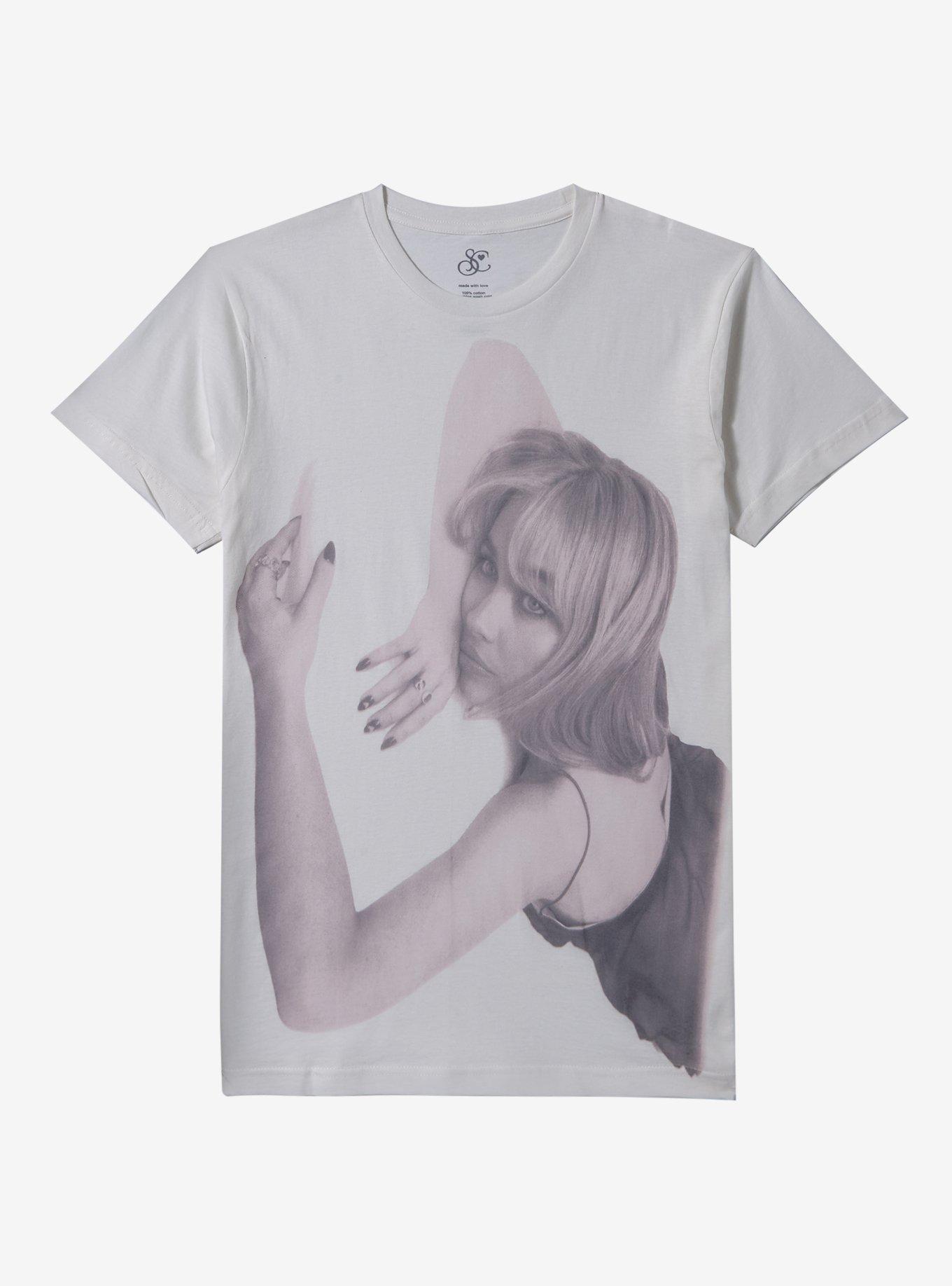 Sabrina Carpenter Emails Image Boyfriend Fit Girls T-Shirt, CREAM, hi-res