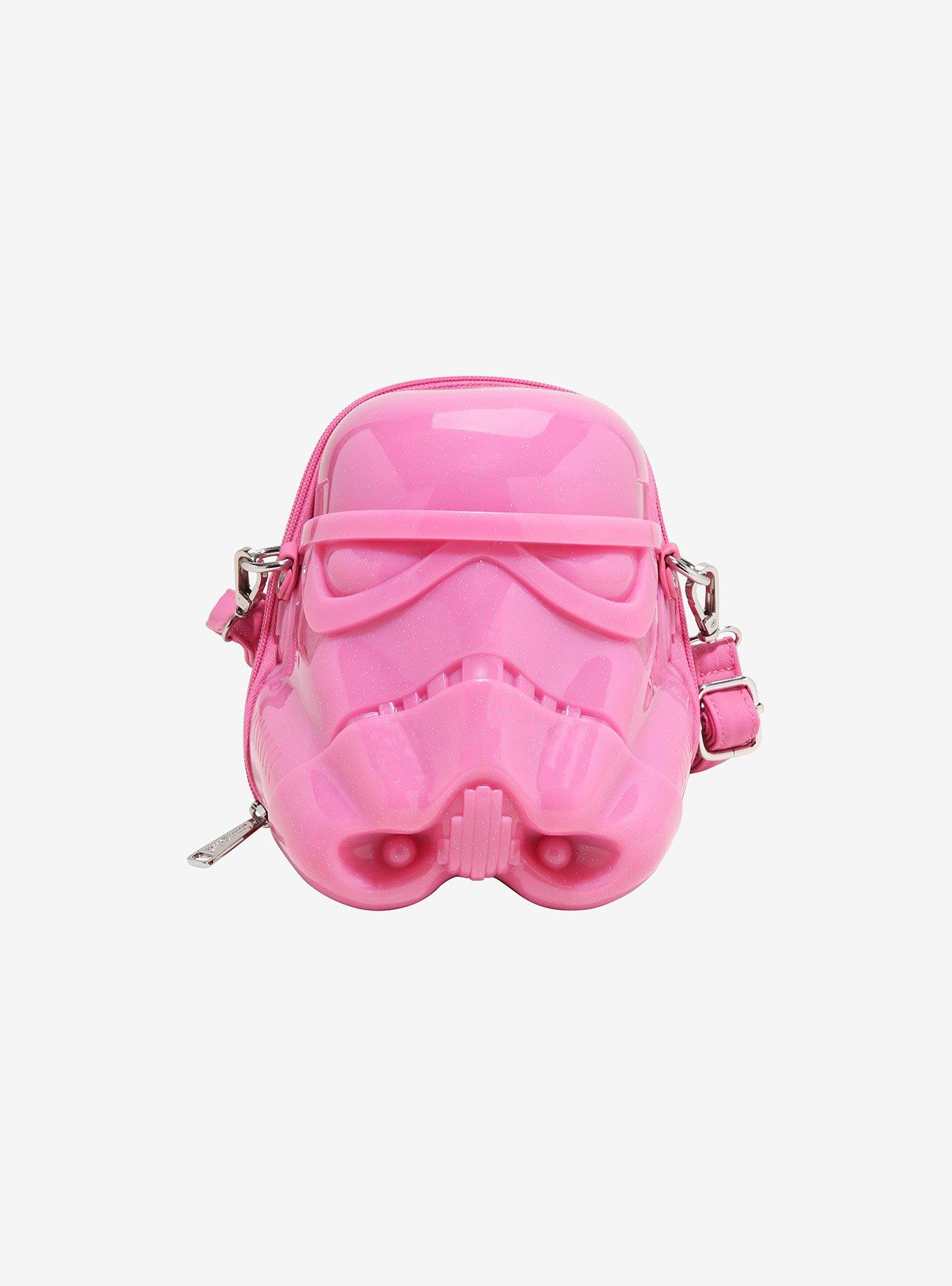 Loungefly Star Wars Stormtrooper Pink Glitter Figural Crossbody Bag