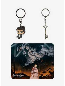 Attack On Titan Keychain and Mousepad Bundle, , hi-res