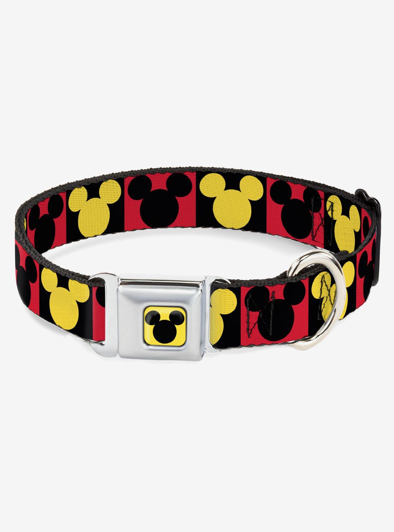 Disney Mickey Mouse Expression Blocks Seatbelt Buckle Dog Collar, MULTI, hi-res