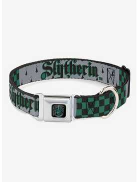 Harry Potter Slytherin Checker Blocks Seatbelt Buckle Dog Collar, , hi-res