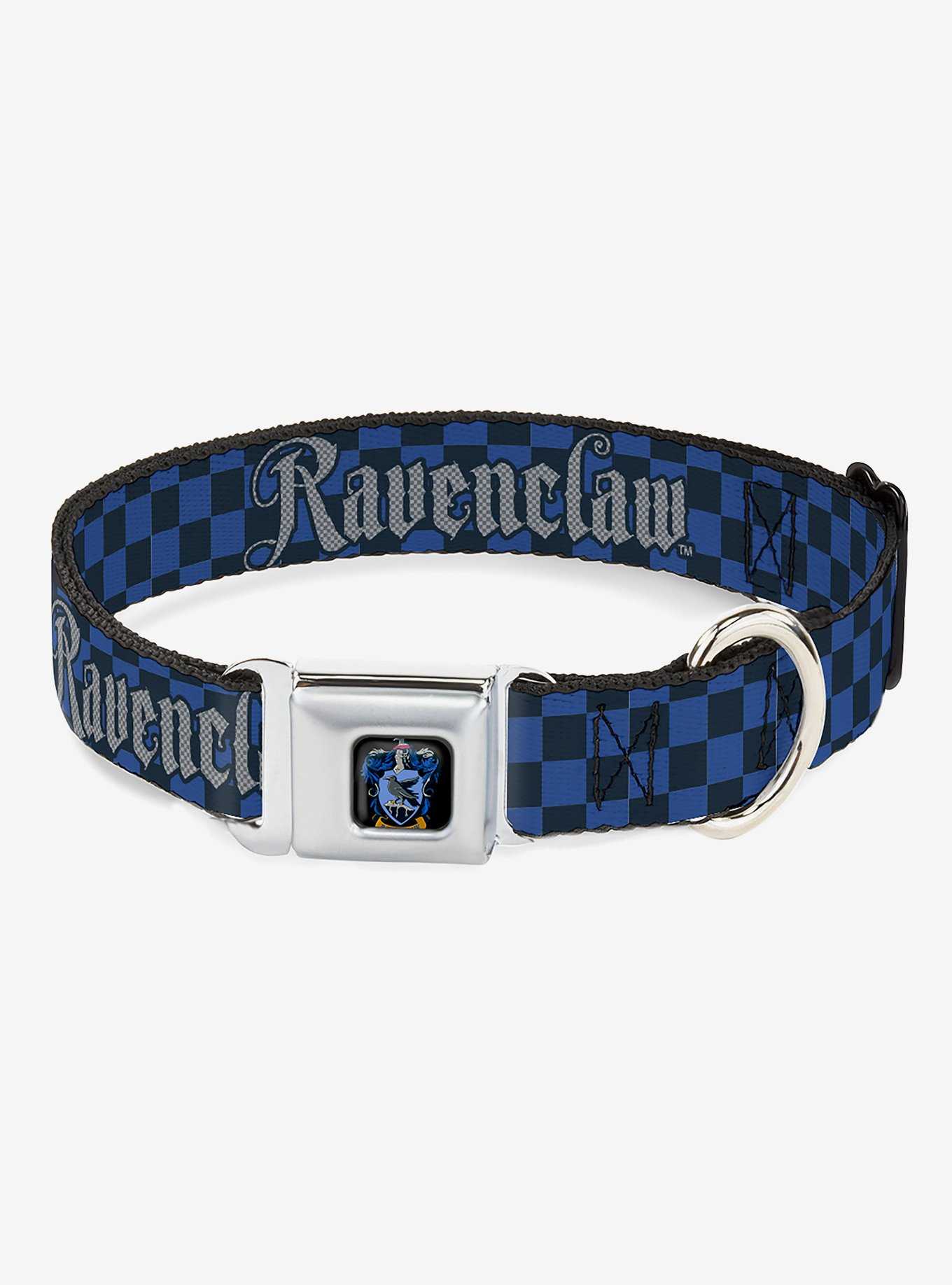 Harry Potter Ravenclaw Checker Seatbelt Buckle Dog Collar, , hi-res
