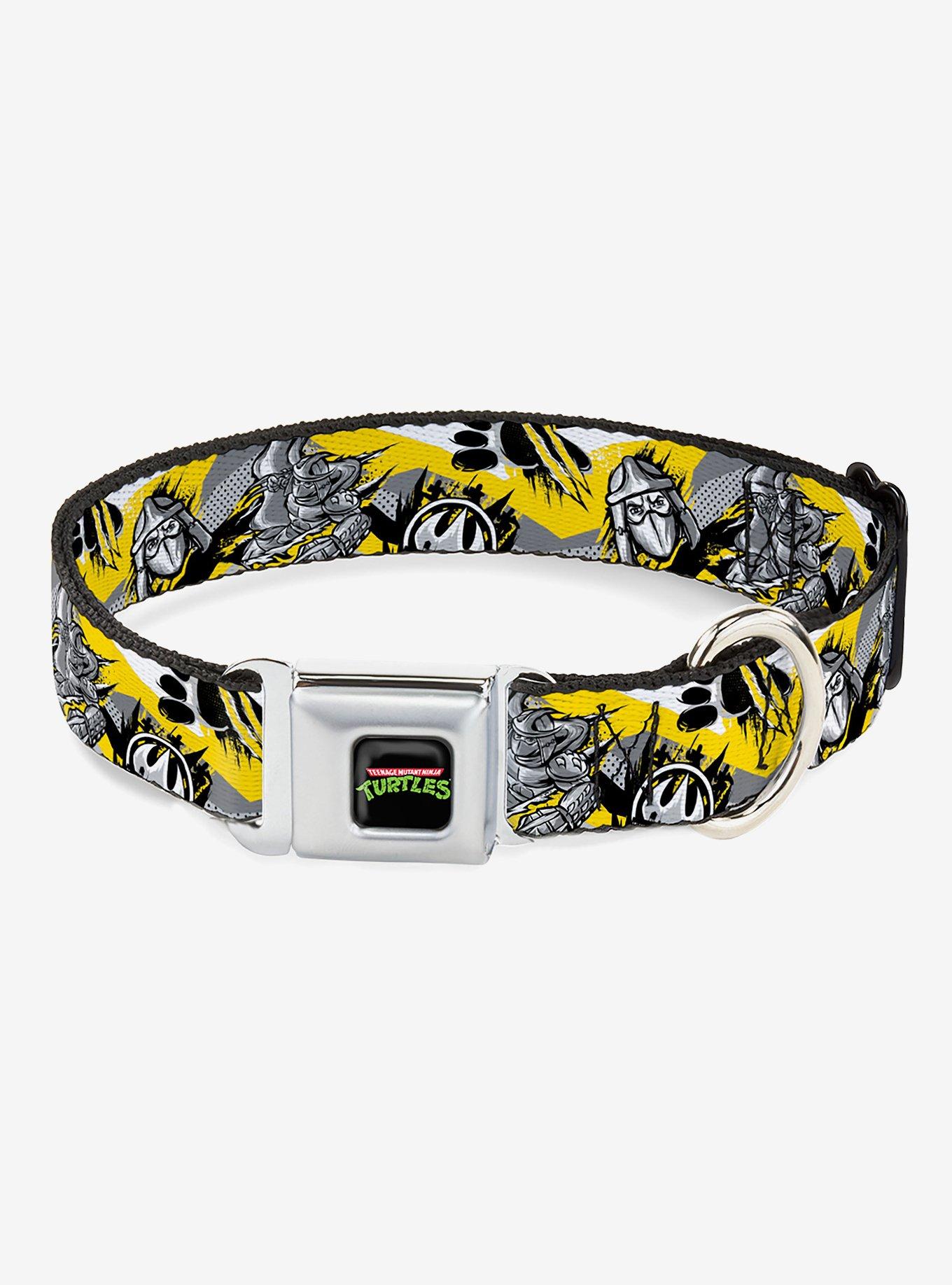 Teenage Mutant Ninja Turtles Shredder Pose Icons Seatbelt Buckle Dog Collar, GREY, hi-res