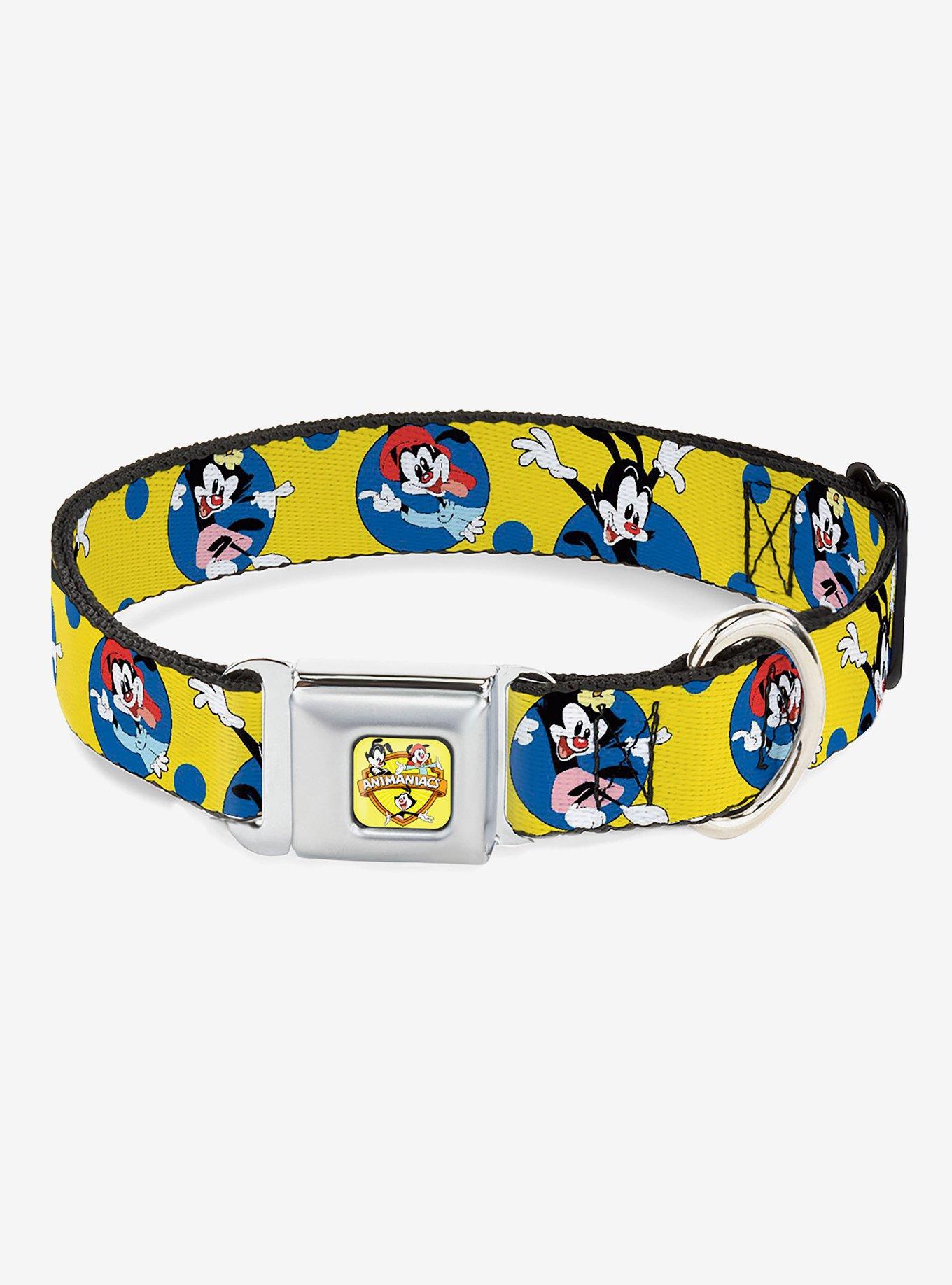 Animaniacs Yakko Wakko and Dot Poses Seatbelt Buckle Dog Collar, , hi-res