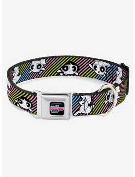 The Powerpuff Girls and Donny Stripe Seatbelt Buckle Dog Collar, , hi-res