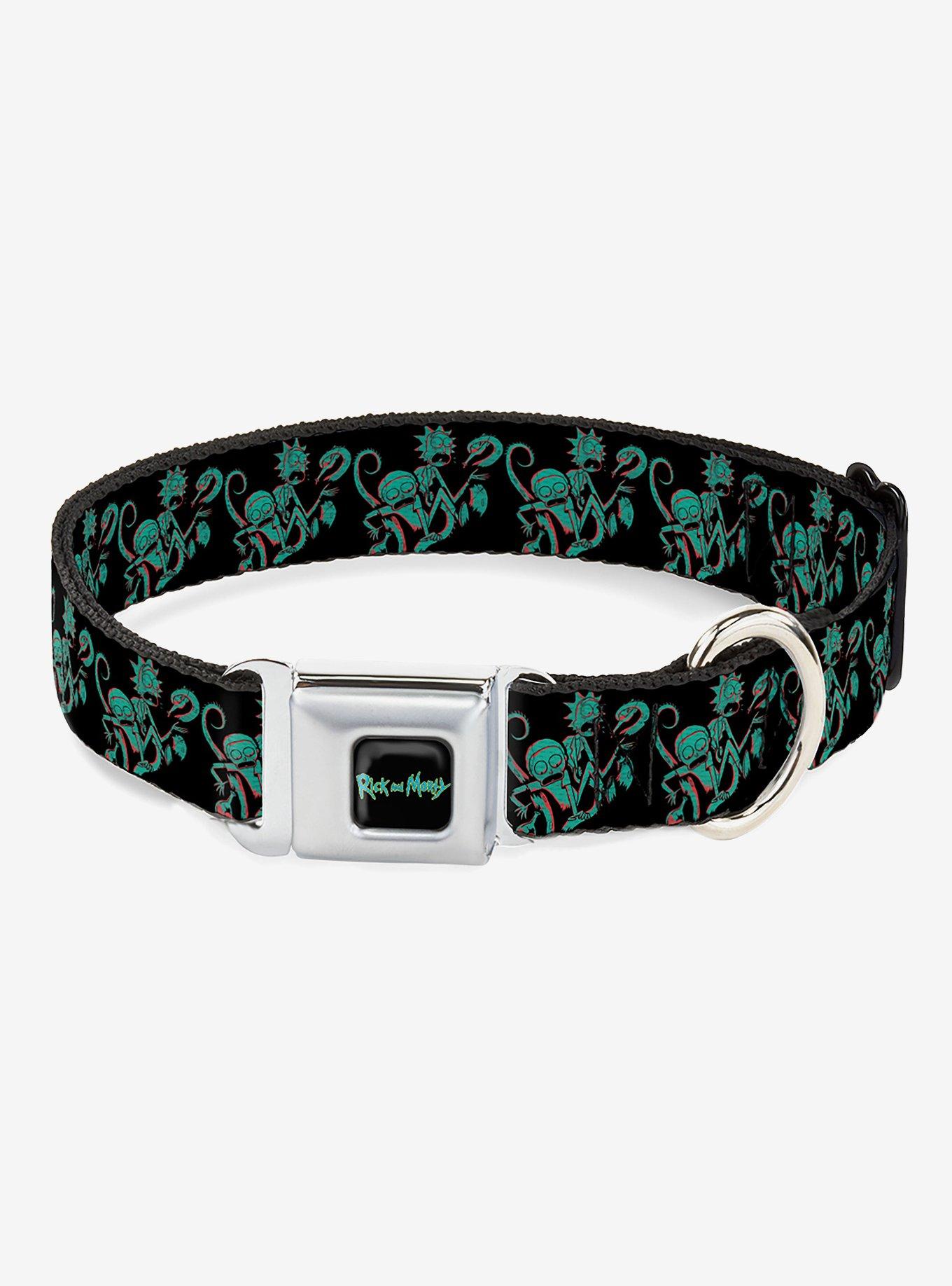 Rick and Morty Psychedelic Monster Pose Seatbelt Buckle Dog Collar, , hi-res