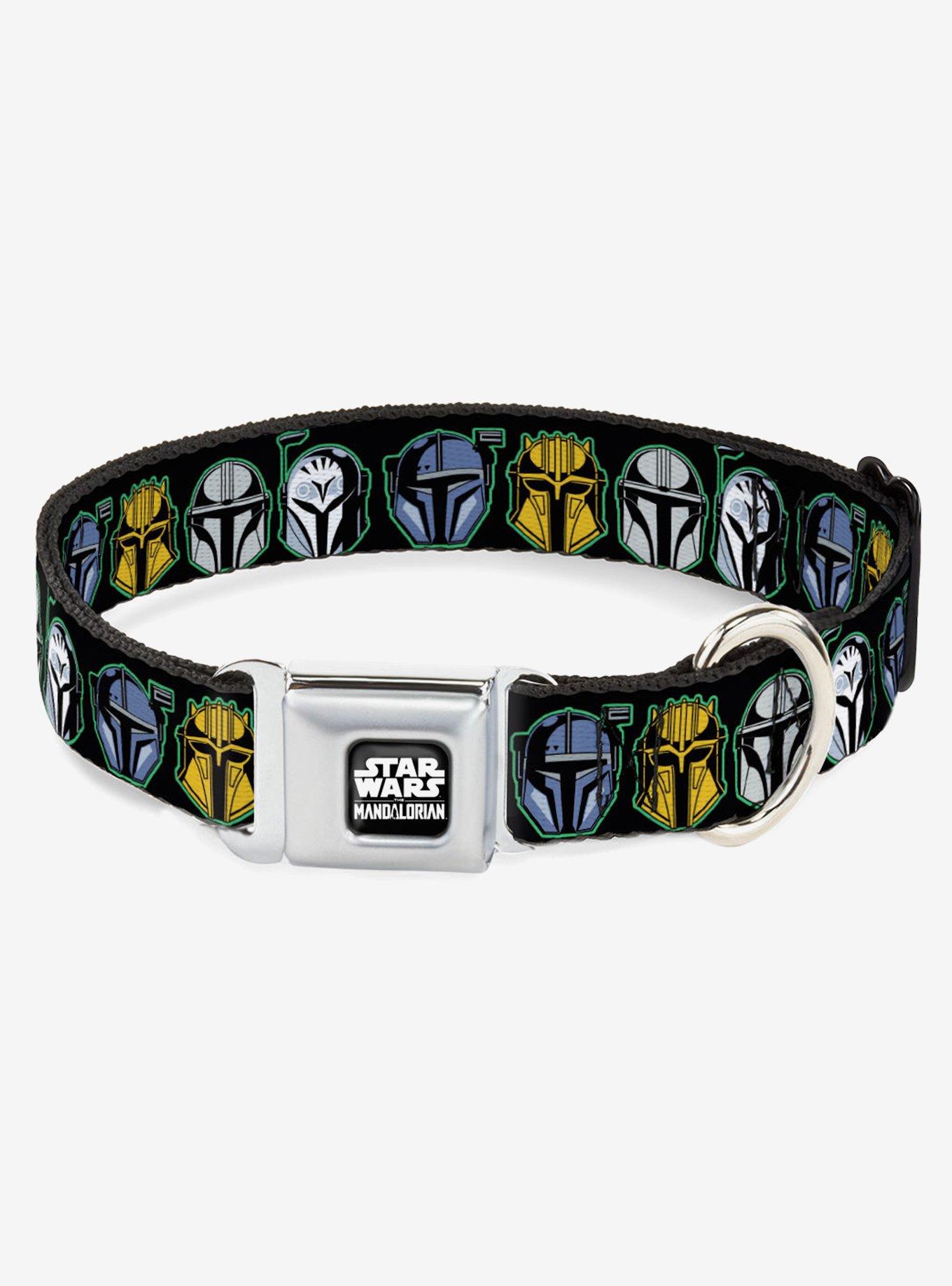 Star Wars The Mandalorian Helmets Seatbelt Buckle Dog Collar, MULTI, hi-res