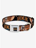 Gremlins 1984 Gizmo Face Close Up Black Seatbelt Buckle Dog Collar, BLACK, hi-res
