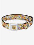 The Wizard of Oz Characters Scenes Icons Collage Seatbelt Buckle Dog Collar, BRIGHT YELLOW, hi-res