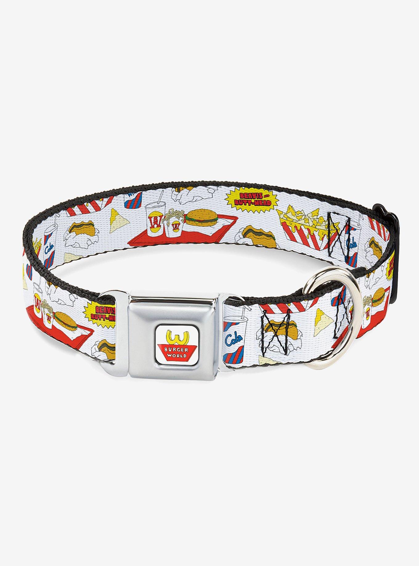 Beavis and Butt-Head Burger World Icons Seatbelt Buckle Dog Collar, , hi-res