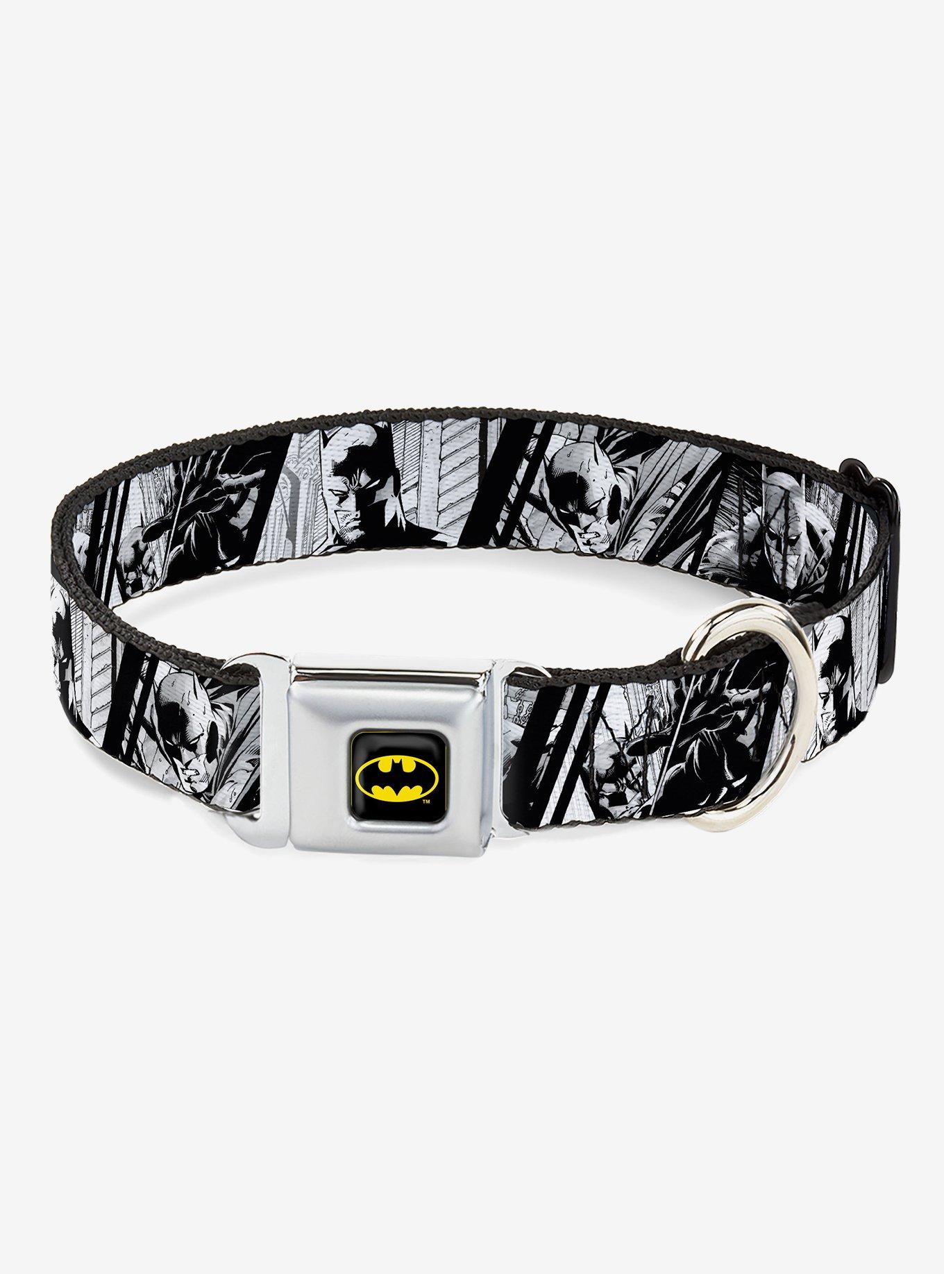 DC Comics Batman Hush Pose Sketches Seatbelt Buckle Dog Collar, BLACK, hi-res