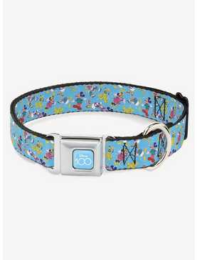 Disney100 Mickey and Friends Poses Scattered Seatbelt Buckle Dog Collar, , hi-res