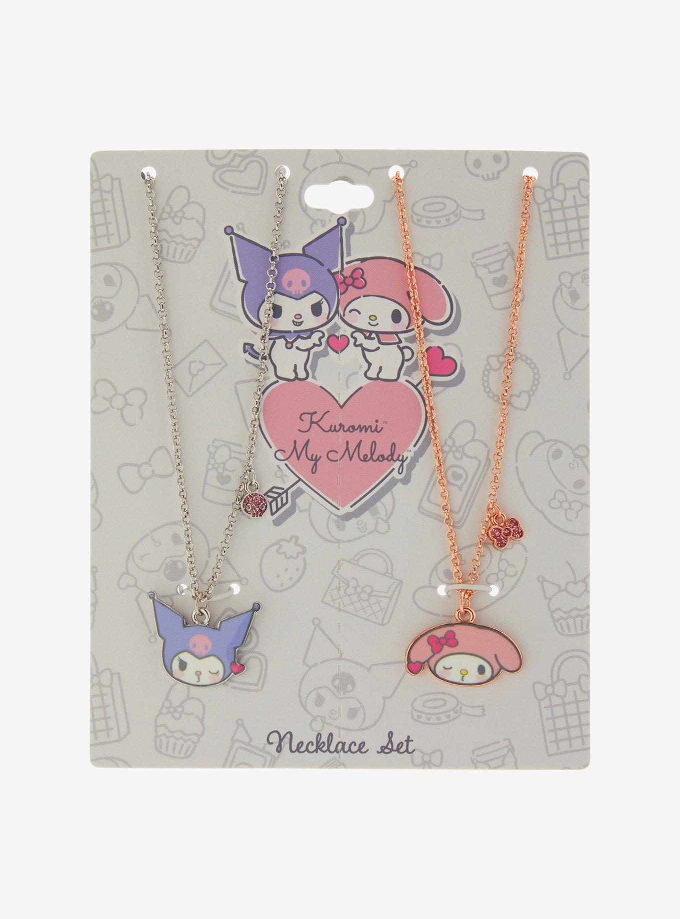 Kuromi & My Melody Kisses Best Friend Necklace Set, , hi-res