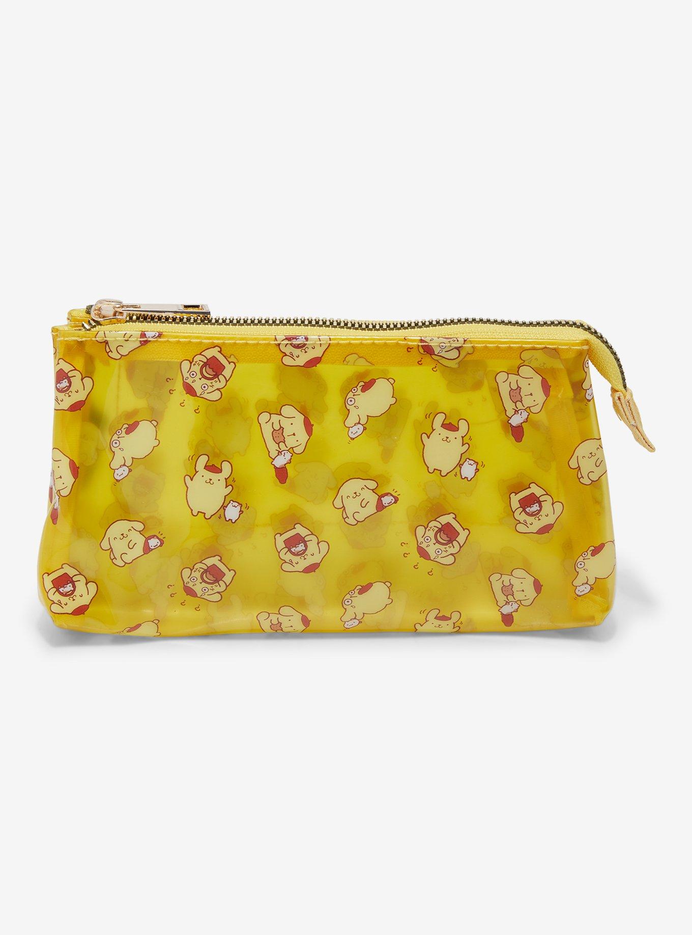 Pompompurin Yellow Transparent Makeup Bag, , hi-res