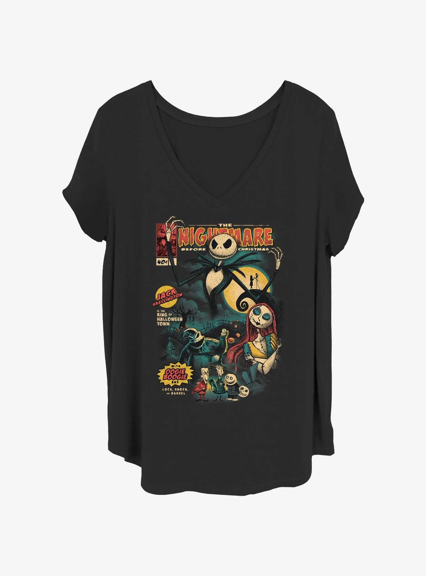 The Nightmare Before Christmas Comic Cover Girls T-Shirt Plus Size, , hi-res