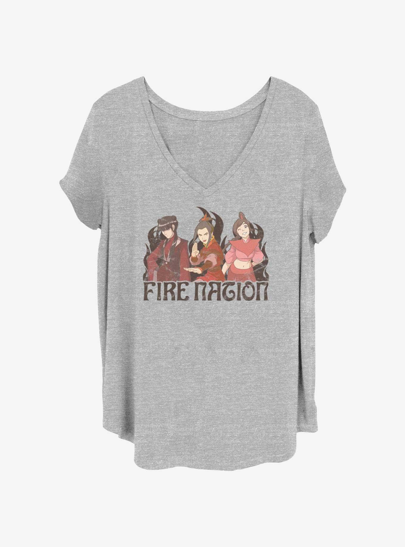 Avatar: The Last Airbender Fire Nation Mai Azula and Ty Lee Girls T-Shirt Plus Size, HEATHER GR, hi-res