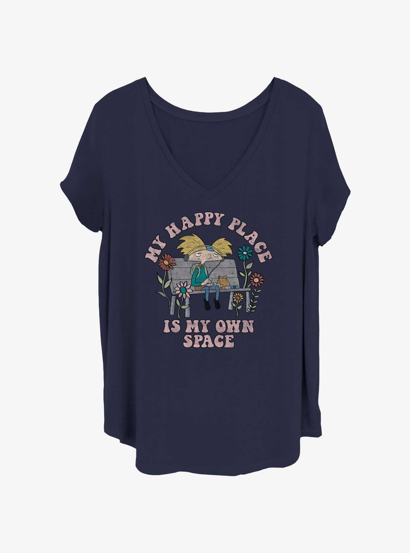 Nickelodeon Hey Arnold My Happy Place Girls T-Shirt Plus Size, NAVY, hi-res