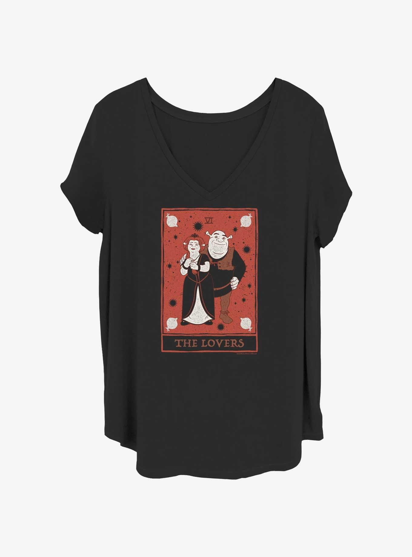 Shrek Fiona and Shrek The Lovers Tarot Girls T-Shirt Plus Size, , hi-res