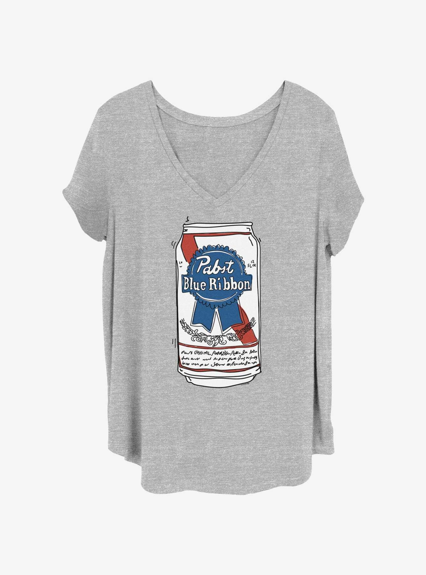 Pabst Blue Ribbon Doodle Can Girls T-Shirt Plus