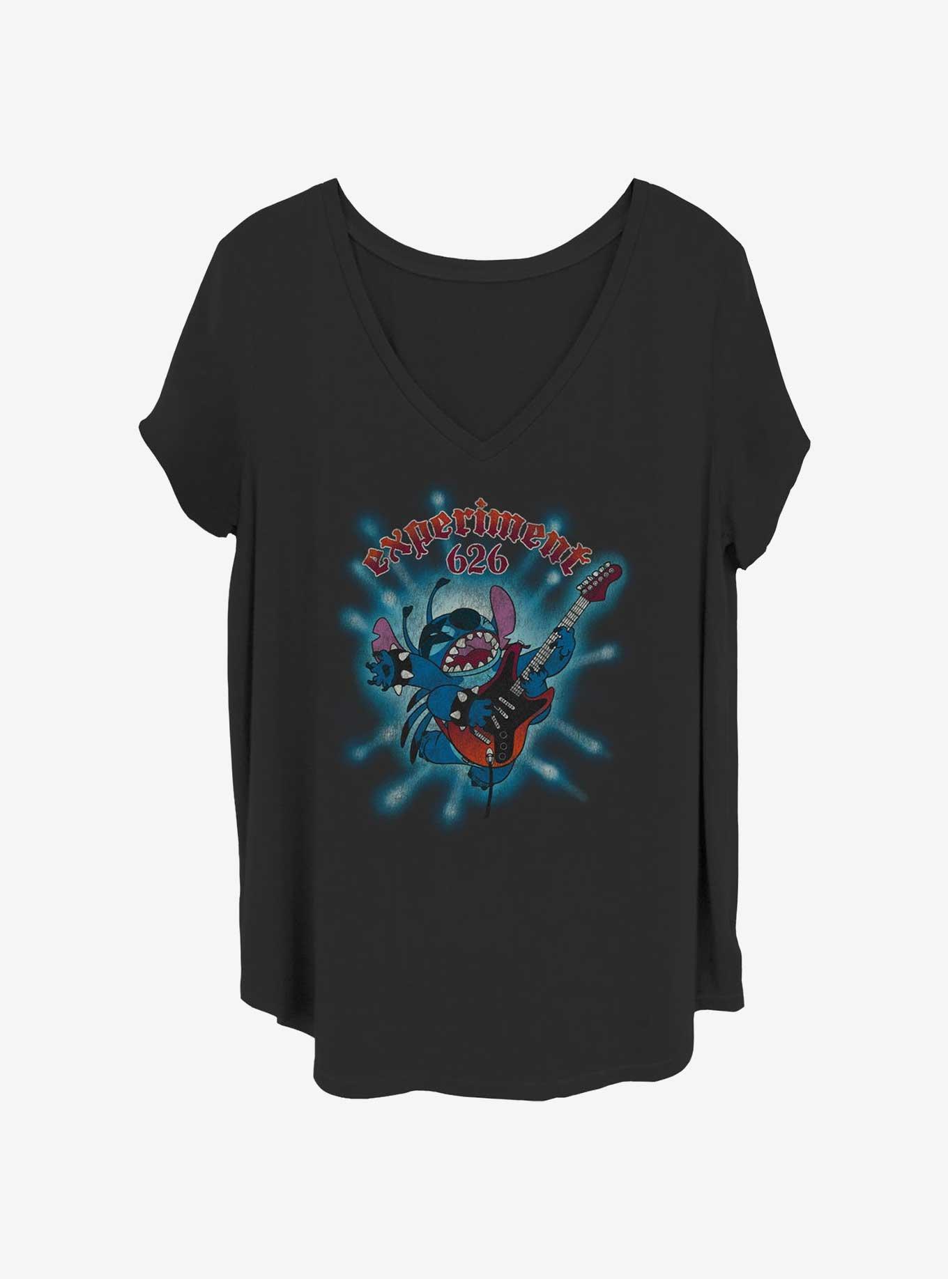 Disney Lilo & Stitch Rock Out Girls T-Shirt Plus Size, BLACK, hi-res