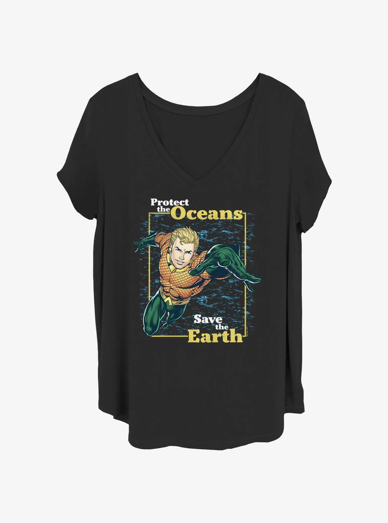 DC Aquaman Protecting Oceans Girls T-Shirt Plus Size, , hi-res