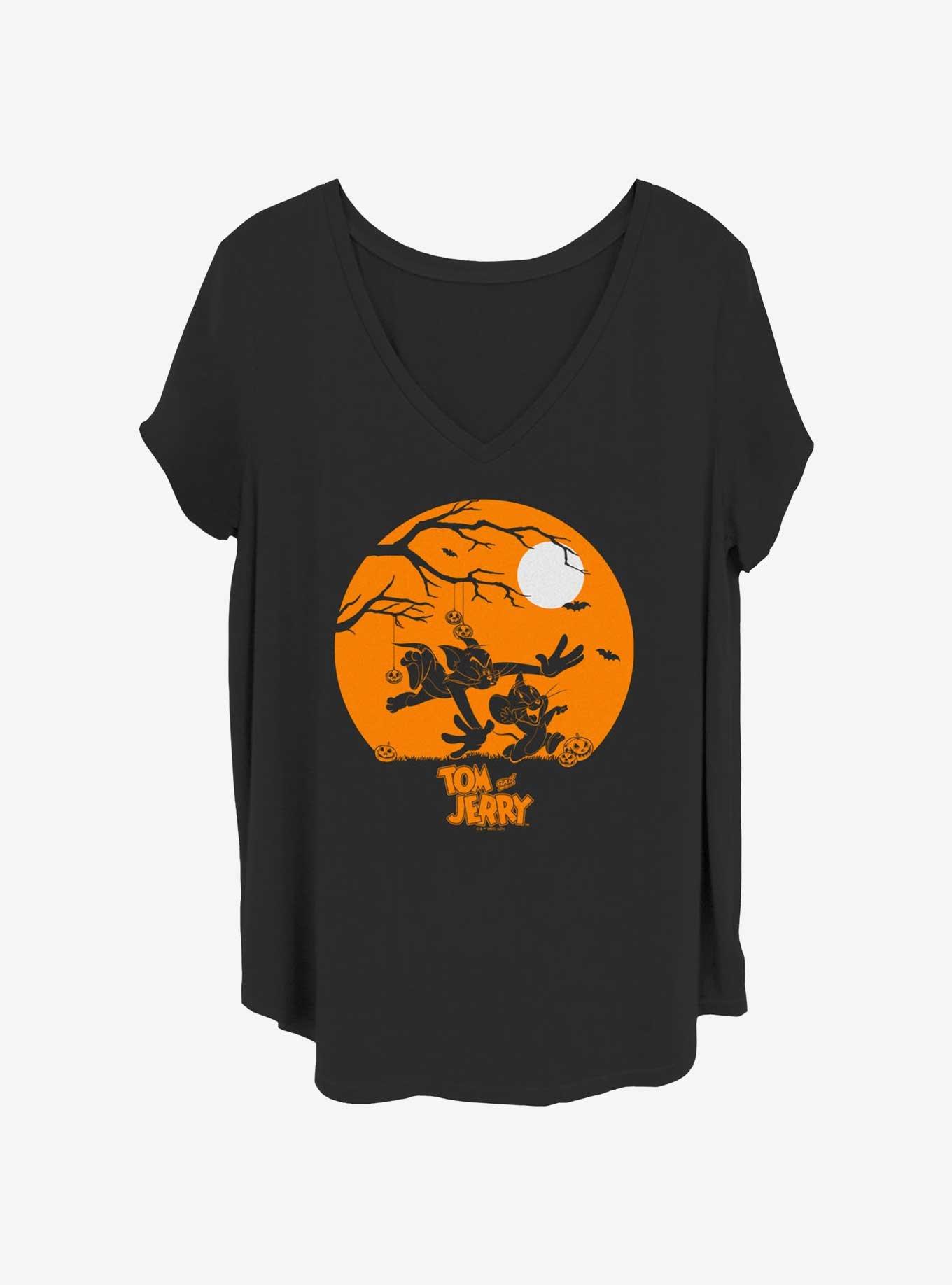 Tom & Jerry Cat & Mouse Haunt Girls T-Shirt Plus Size, , hi-res