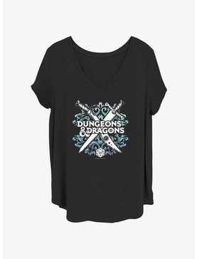 Dungeons & Dragons Decorative Crossed Weapons Girls T-Shirt Plus Size, , hi-res